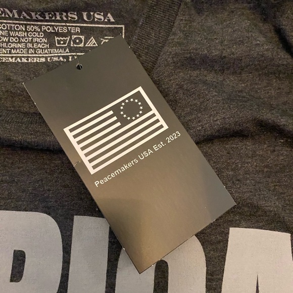 NWT PEACEMAKERS USA 'MERICA T-SHIRT Mens Color Dark Gray Size XL - Picture 6 of 8